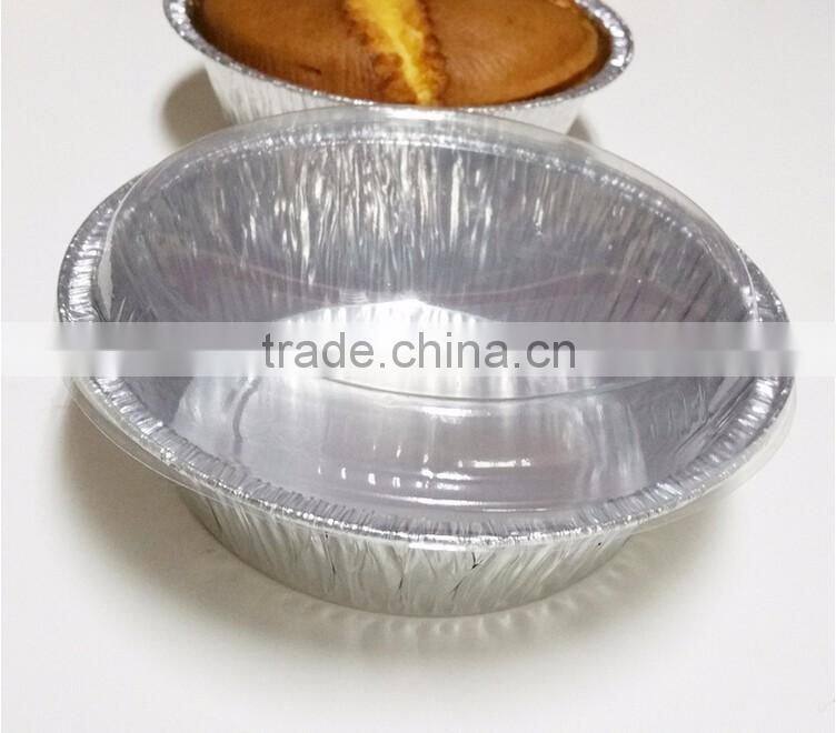 Custom Bops material transparent blister round plastic cover for foil bowl