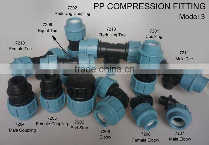 PP PE Compression Fitting