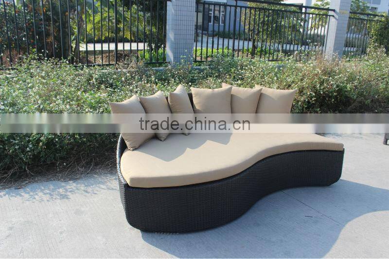 F-7061B1 living room furniture balcony furniture rattan leisure sofa bed