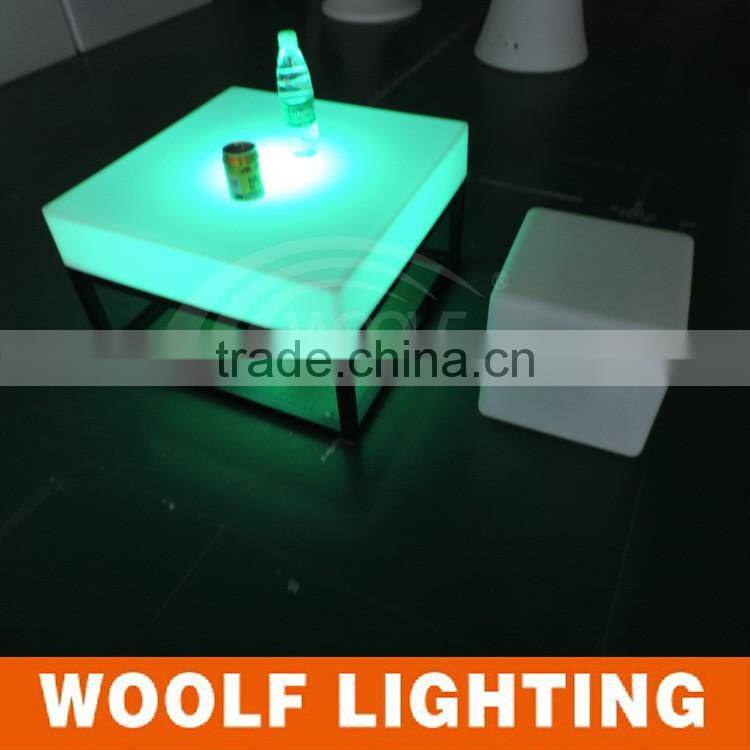 Super Modern Design Hotel leisure Time LED Colourful Glorious Square Coffee Table Tea Table