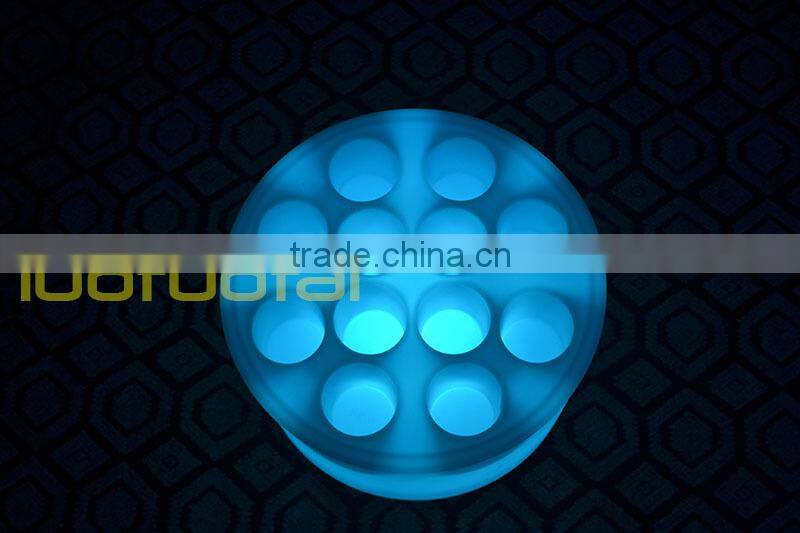 Eco-friendly polyethylene LED wine cup tray ,LED serving tray LED wine glass tray LTT-WB08A