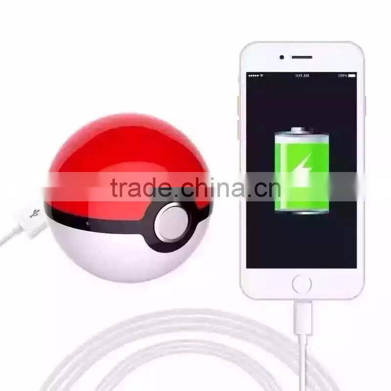 Pokemon Go Pokeball Hot Sales porjector Power Bank 12000mah Poke luminescent Ball Mobile Charger
