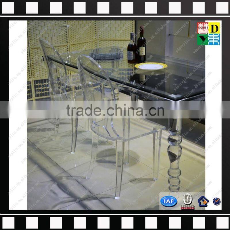Cheap square acrylic dining table set transparent table setting chinese from china manufacturer