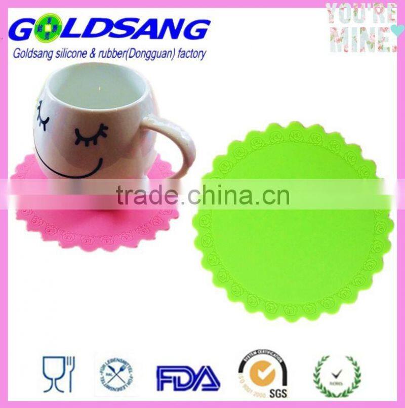 6 colors Home Gift Silicone Coaster Cup mat non slip placemat