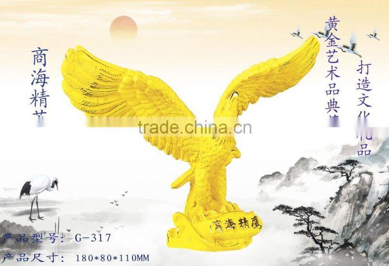 24k gold plated eagle figurine for business gifts