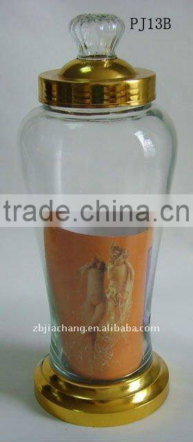 4L glass ginseng bottle with metal rack PJ13B