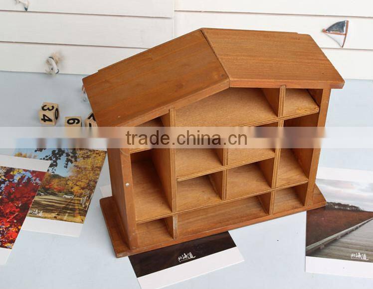 2016 refined desktop Mini wooden storage bins custom printed wood bins cheap and nice desktop mini wood boxes