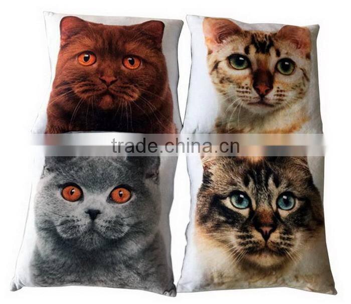 Hot Sale Cat Faces Cotton Throw Pillow For Home