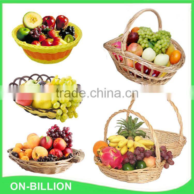 Willow wicker plate with handle