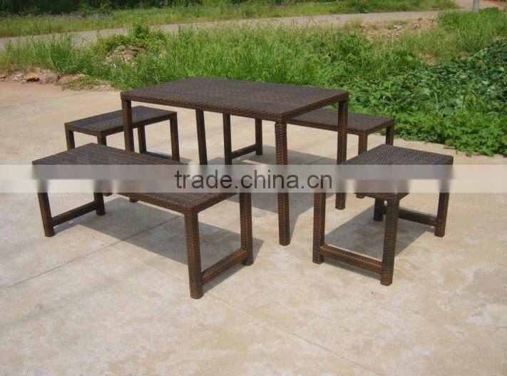 outdoor rattan dining set