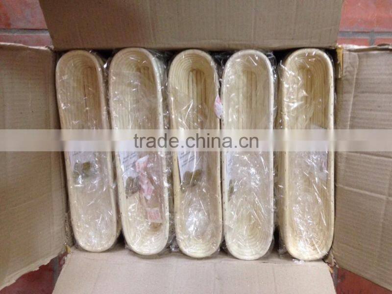 Oval Shape 100% Handmade Baguette Proofing Rattan Banneton Basket