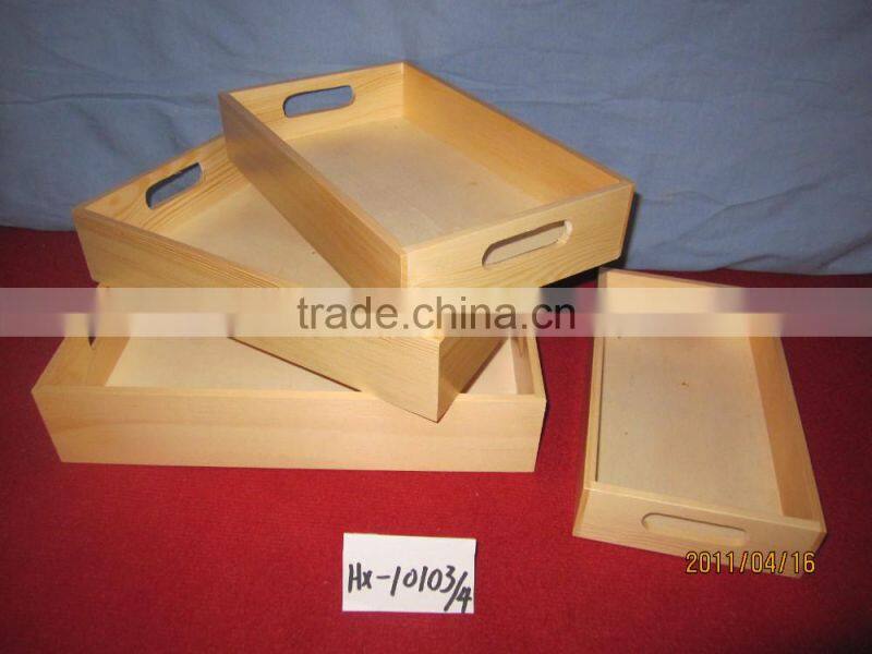 Multiple size custom environmental square wooden tray with 7 years experience