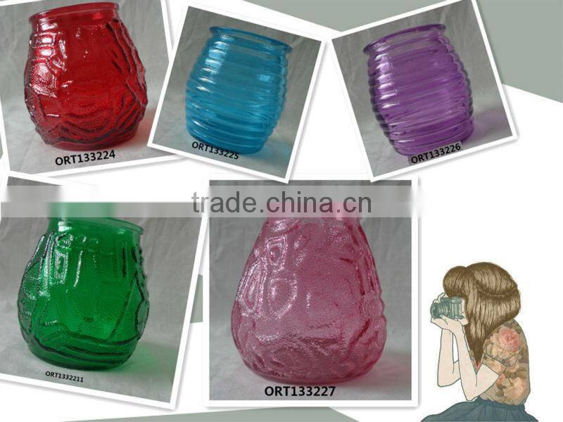Paint color glass candle holder
