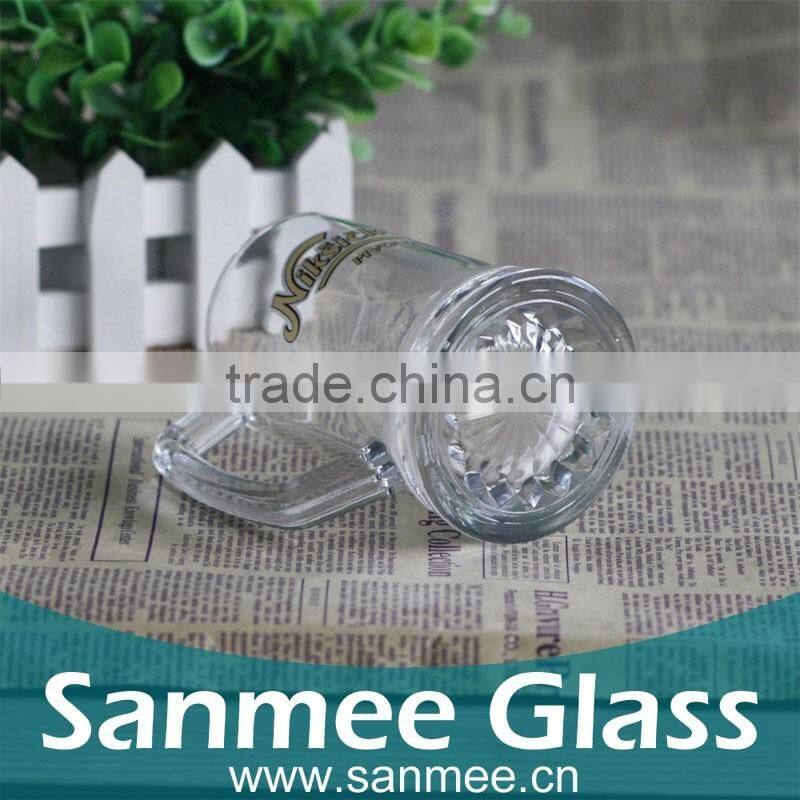 Clear Germany Style Beer Glass Mug with Custom Decal