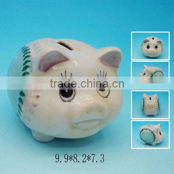 Factory price pig shape ceramic money bank,piggy bank wholesale