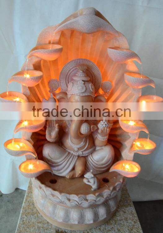 hindu god ganesh statue indoor resin water fountain for decor