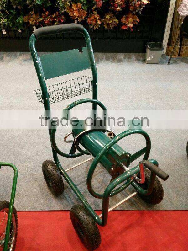 Metal four wheel Firm Garden Hose Reel Cart TC4710