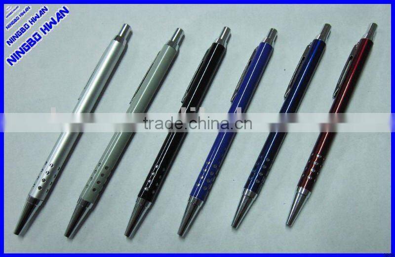 140m length white color simple plastic promotional pen logo print