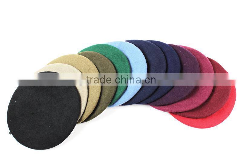 Different color 75-80 gram wool cheap military types of berets sale for army