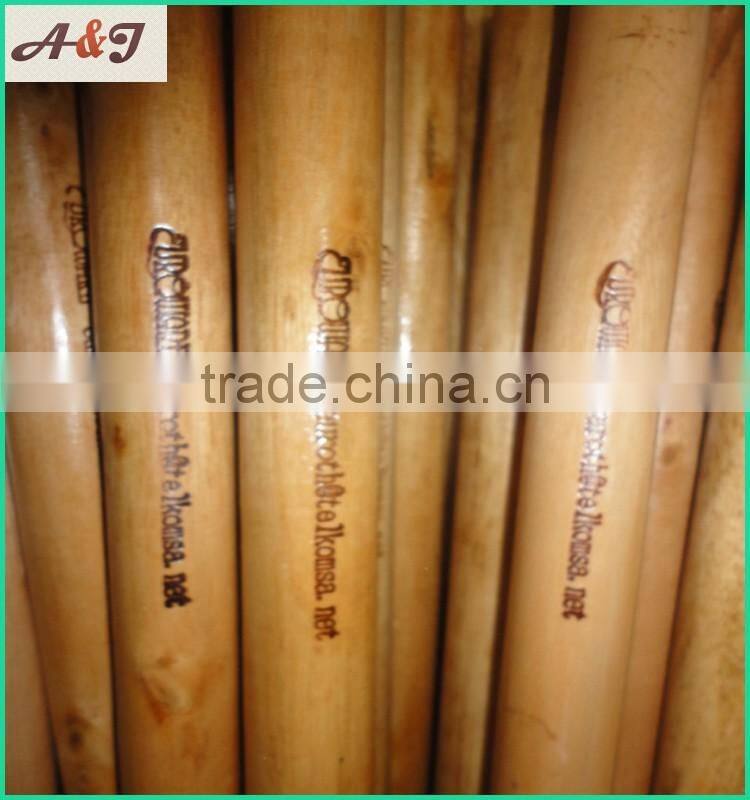 hot sell high quality Varnished Broom Stick printed with customer logo