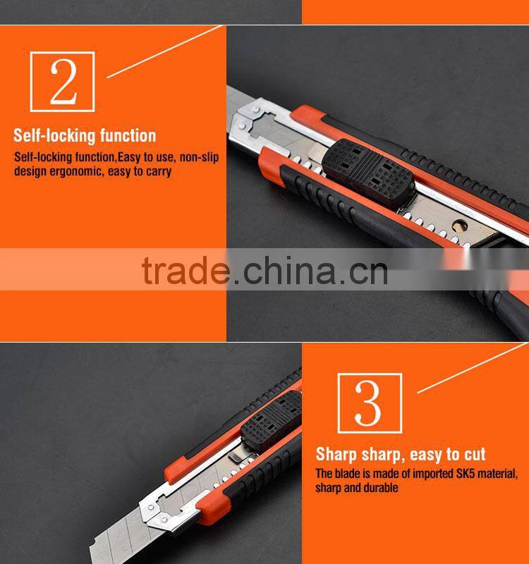 Hot Selling High Quality Low Price Plastic Cutting Tools Metal Holder 3Pcs Blade Pocket Knife