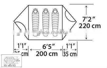 Outbound Backpack Tent 3-Person