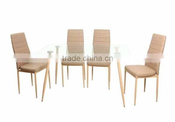 Modern simple dining table set dining room designs glass dining table and chair