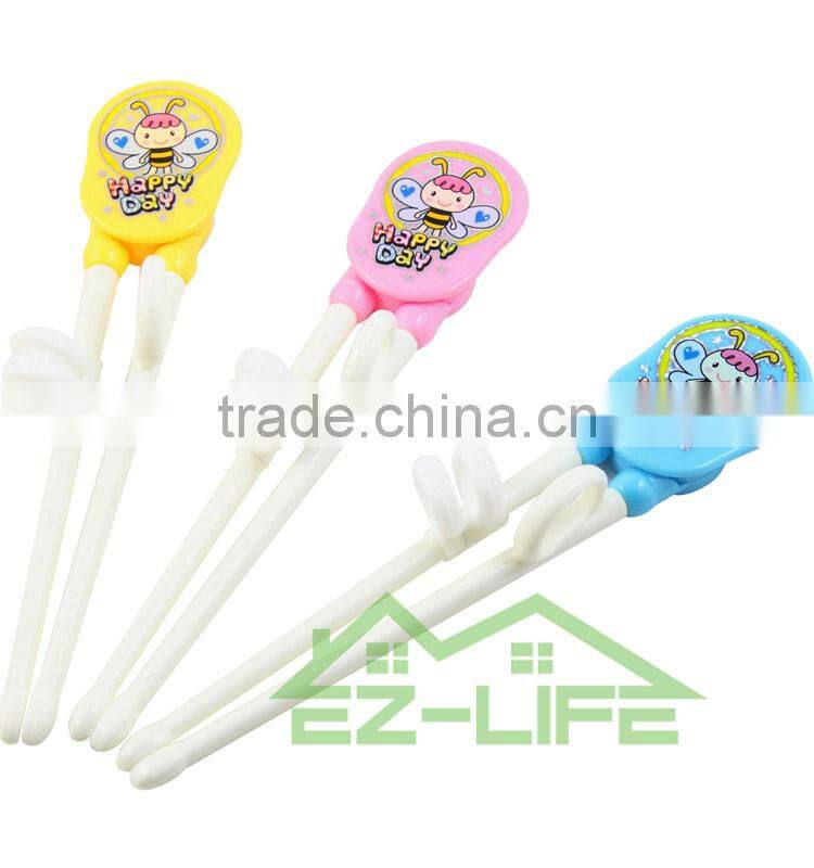 Stainless steel food feeding bowls with spoon and plastic chopsticks kids tableware set