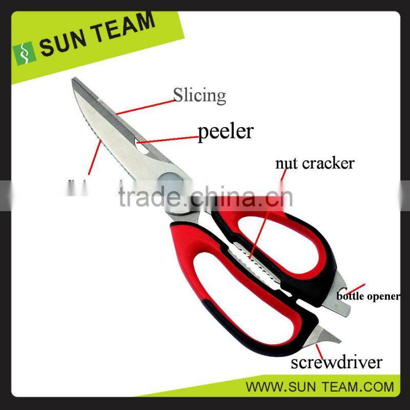SK009 9" High quality kitchen scissors separated function shears