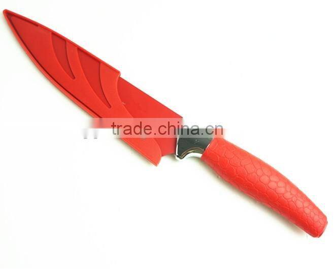 51006 6 pcs non-stick knife set with rubber handle