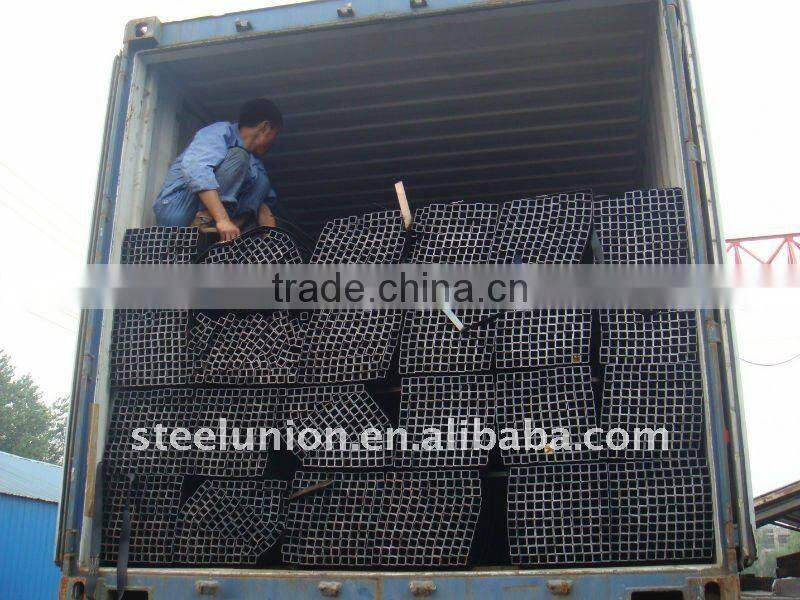 Black square steel pipe / hollow square steel tube