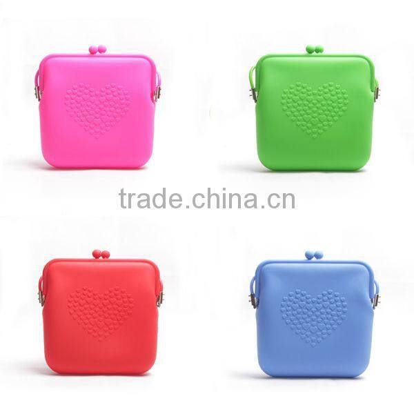 love heart pattern women sling bag for wholesale