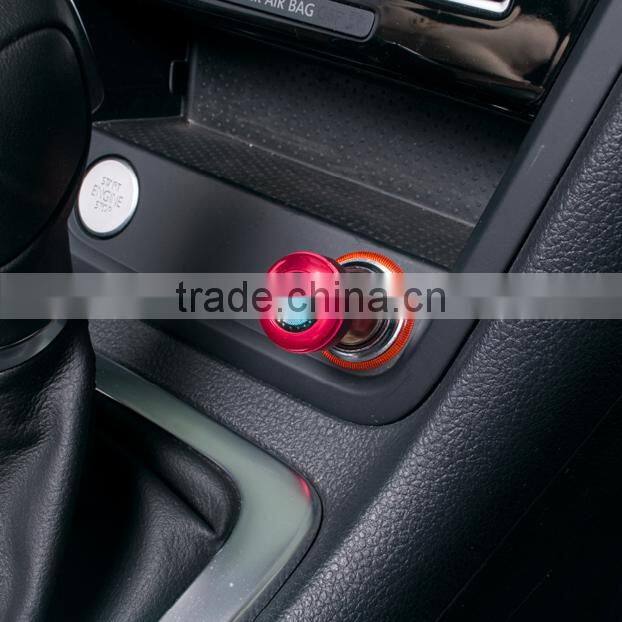 Red and White Color Universal Metal Plastic DC 12V Car Cigarette Lighter Plug