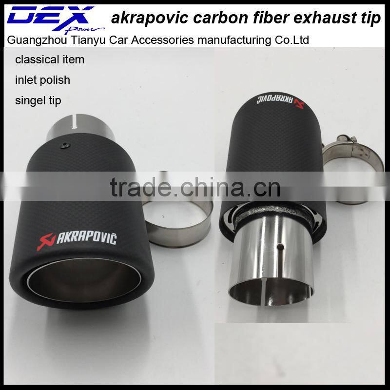 auto exhaust carbon fiber tip akrapovic muffler