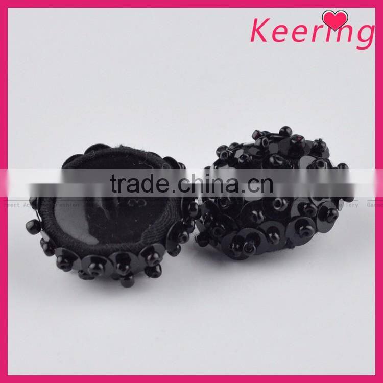 Wholesale vogue small size black decorative buttons accessory button for clothing WBKA-298