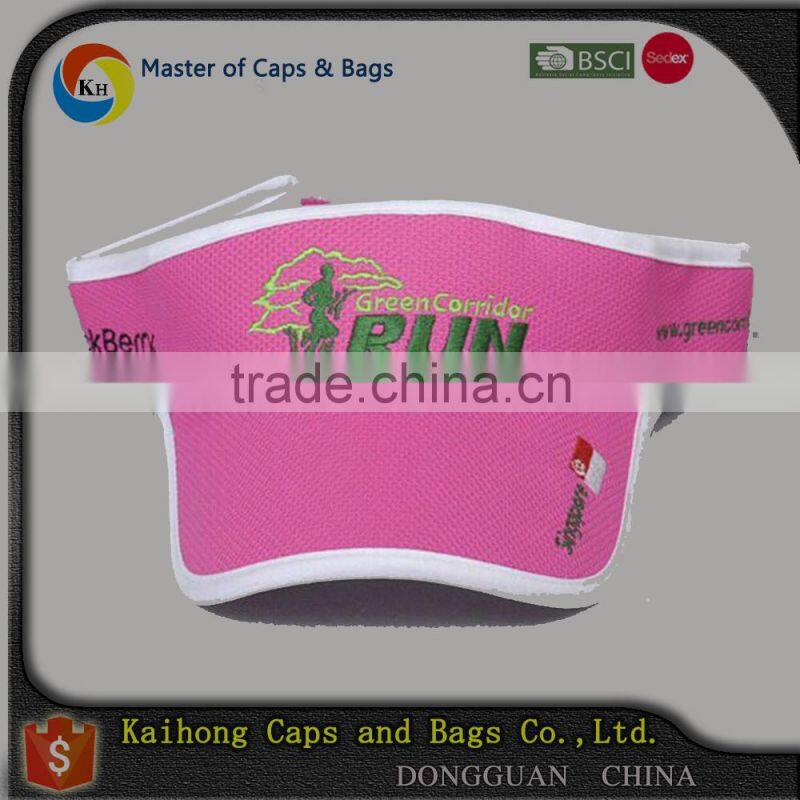 fashion mesh sun visor with embroidery logo