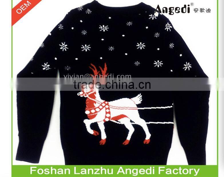 fashion Christmas apparel Christmas Santa Claus Jacquard Jumper xmas pullover sweater
