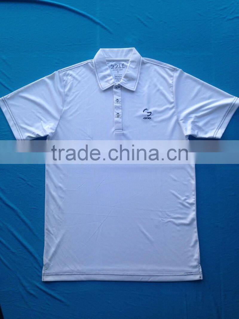 HIGH QUALITY 100%POLYESTER POLO SHIRT WITH EMBROIDERY