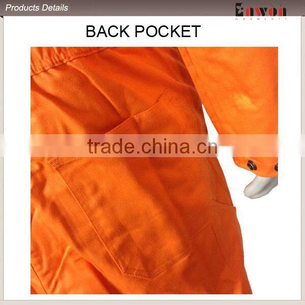 New Design Breathable Reflective Orange Cotton Coveralls