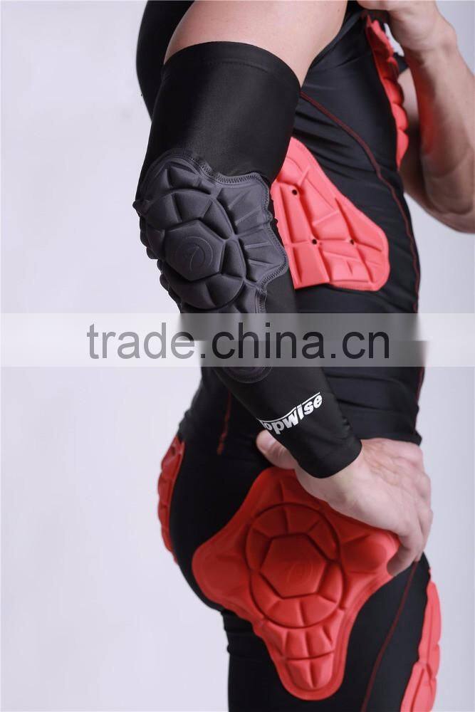 Cyclist hex shooter compression padded protective gear arm sleeves