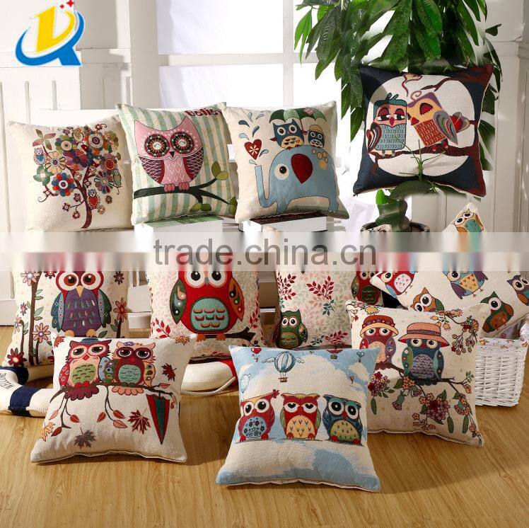 wholesale cotton owl cushions cushion covers tapestry pillows
