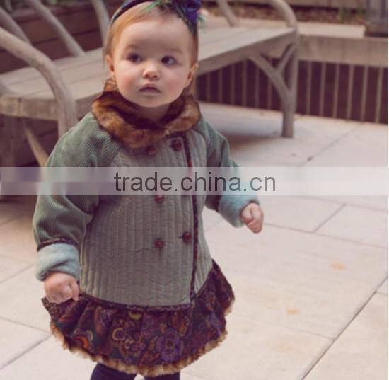 European Fashion Designer Baby Clothes Girl Baby Clothes China Infant Coat Baby Girls Winter Coat