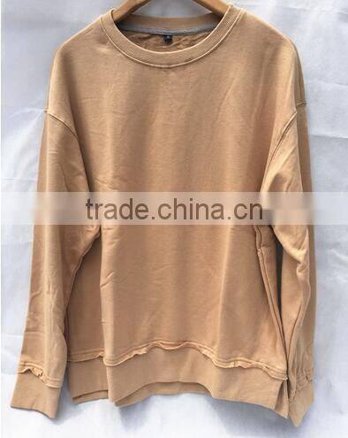 High quality streetwear classic loose hanging shoulder joker fleece/old damage flash head long sleeved fleece for male