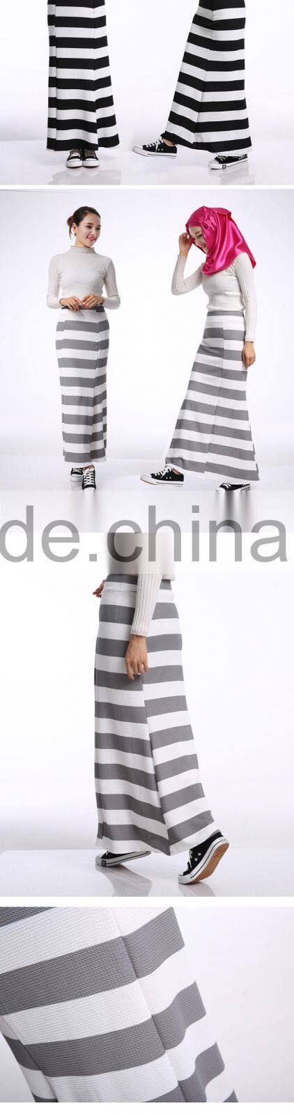 Zakiyyah 2772 Kaftan long chiffon maxi dresses elegant dress with Vintage Striped Package buttocks skirt for muslim women