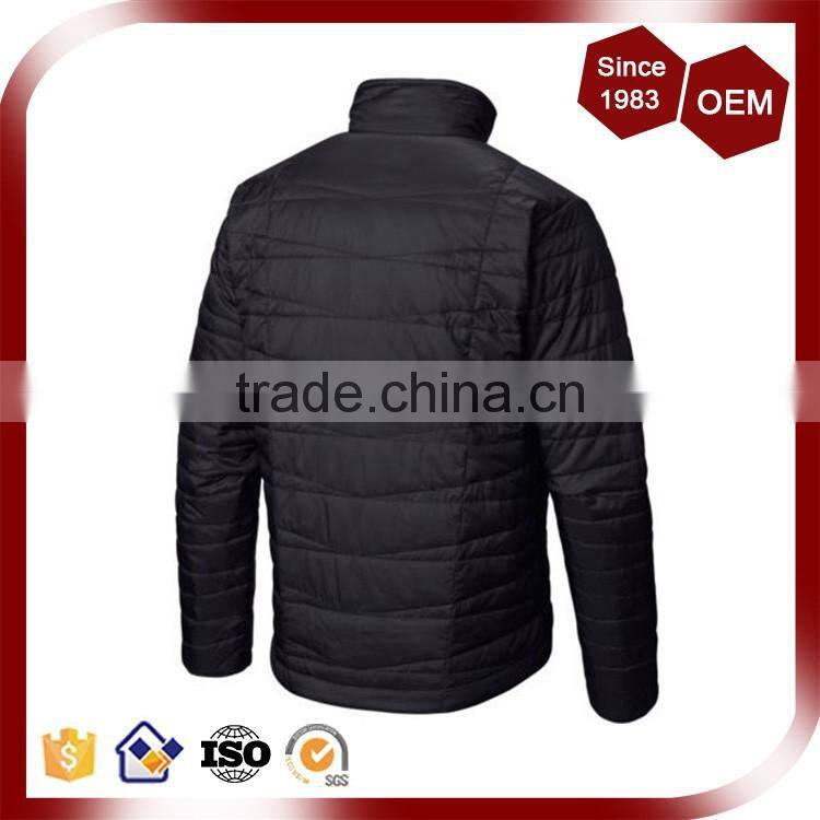 Smooth-faced 30D Ripstop Fabric Black Clothes Men's Down Jacket