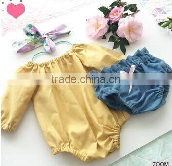 Floral Newborn Baby Romper Denim Shorts Outfit Clothing Set Kids Girl
