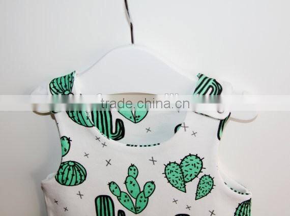 Spring New Arrive Baby Boys Cactus Printed Soft Cotton Romper