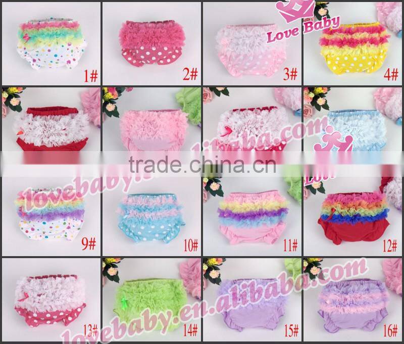 Wholesale New Desgin Cotton Cute Baby Ruffle Bloomer Baby Diaper Cover