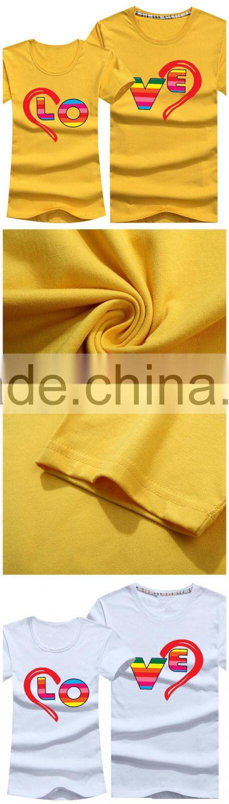 2016 Wholesale Love Printing T-Shirt For Couple