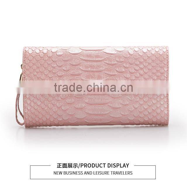High Quality Women Leather Long Wallet Fashion Pure Color Clutch Bag Women